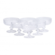 Набір креманок на ніжці 6 шт 300 мл скляні HP-19-106