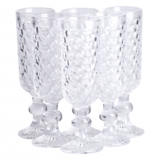 Набір келихів для шампанського 6 штук 160 мл скляні HP-19-103