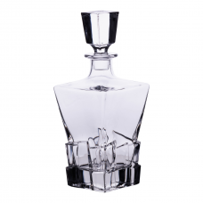 Декантер для віскі 1 літр скляний під віскі 11×11×28 см г з пробкою HP-19-32