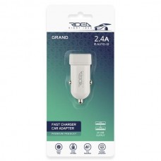 Автомобільний Зарядний Пристрій Ridea RCC-21012 Grand 2USB 2.4 A М'ята упаковка Бiлий