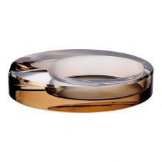 Скляна попільничка для сигарет 13х7.5х2.5 см попільничка декоративна настільна Золотиста HP-4-134