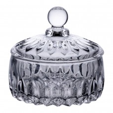 Цукерниця з кришкою кругла скляна прозора HP-4-124