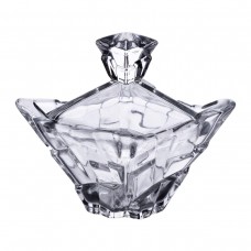 Цукорниця з кришкою 8.5×8.5×8.5 см ваза цукорниця квадратна скляна HP-4-116