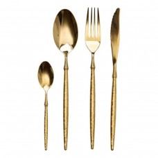 Набір столових приборів золото на 6 персон 24 предмети ложки, виделки, ножі Золото HP-20-15
