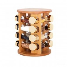 Набір для спецій на дерев'яній підставці 16 скляних ємностей для приправ HP-1367