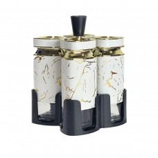 Набір баночок для спецій 4 шт 120 мл карусель для зберігання спецій HP-1330