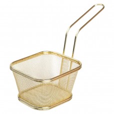 Кошик сервірувальний для картоплі фрі та снеків 13×11×7 см Золота HP-19-4-L-G