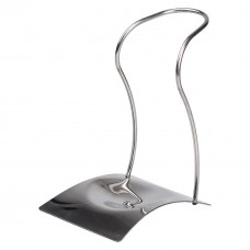 Підставка під ополоник лопаточку або ложку 12×10.5×17 см із нержавіючої сталі Срібло HP-19-15-Y