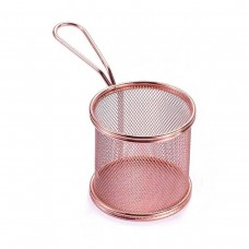 Кошик сервірувальний для картоплі фрі та снеків 9×9×9 см Рожевий HP-19-5-R