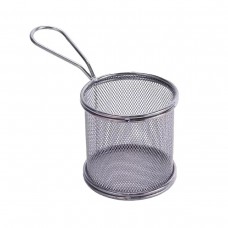 Кошик сервірувальний для картоплі фрі та снеків 9×9×9 см Чорний HP-19-5-B