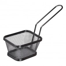 Кошик сервірувальний для подачі картоплі фрі та снеків 10.5×9×5.5 см Чорний HP-19-4-S-B