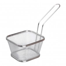 Кошик сервірувальний для подачі фрі та снеків 13х11х7см фритюрниця нержавіюча сталь HP-19-3-L