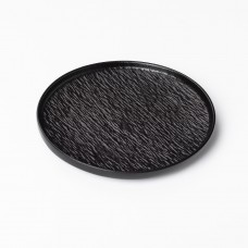 Тарілка порцелянова 20 см плоска чорна HP-7-736
