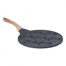 Сковорода з антипригарним покриттям 26 см для млинців, яєць та оладок, 7-секційна кругла сіра HP-39-582-C