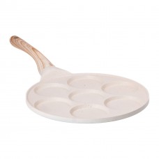 Сковорода з антипригарним покриттям 26 см для млинців, яєць та оладок 7-сегментна кругла бежева HP-39-582-W