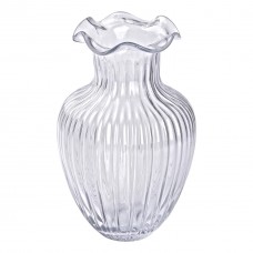 Скляна ваза, декоративна фігурка 24,5 см, прозора HP-1701
