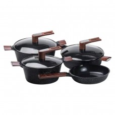 Набір для приготування з антипригарним покриттям 4 предмети, чорний HP33531B