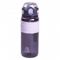 Пляшка для води з трубочкою та ремінцем 750 мл спортивна пляшка 23.5 см Фіолетова HP-14-34V