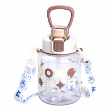 Пляшка для води дитяча 650 мл на ремінці пляшечка з трубочкою для дитини для спорту і школи Water bottle HP-14-43BR