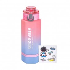 Пляшка для води Keep Going 650 мл з наклейками рожева HP-14-47P