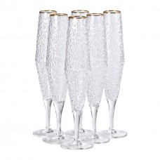 Келихи для шампанського 250 мл, висока ніжка, набір із 6 штук HP-16-4