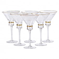 Набір із шести бокалів для мартіні об'ємом 300 мл (висока ніжка) HP-16-6