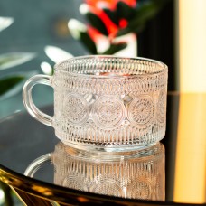 Набір чашок 2 шт по 400 мл скляні прозорі