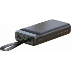 Универсальная Мобильная Батарея Power Bank XO PR157 QC22.5W PD20W digital display, with light, 40000 mAh Мята упаковка Черный