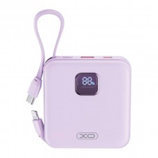Универсальная Мобильная Батарея Power Bank XO PR235 22.5W with built-in iP and TYPE-C cable 10000 mAh Фиолетовый