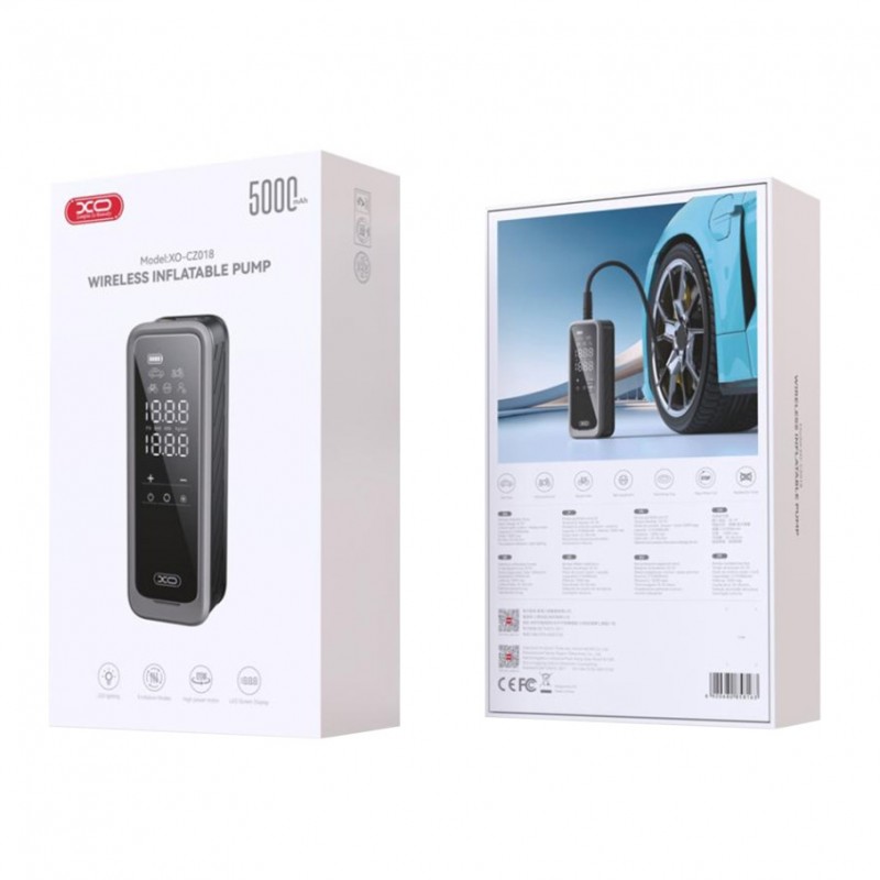 Автомобільний компресор XO CZ018 5000mAh Чорний