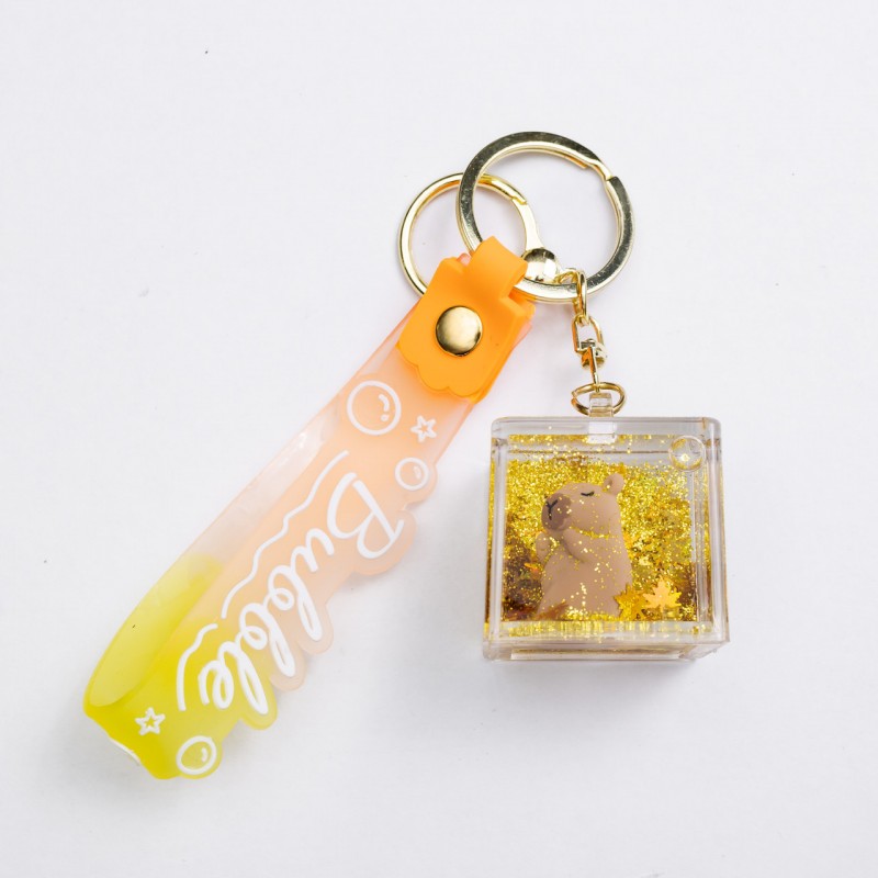 Дитячий брелок Капібара Cube 3.5×3.5×3.5 (см) для ключів, на сумку і рюкзак (рандом) HP-55-34BR