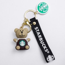 Дитячий брелок Ведмедик Старбакс 3,5×4,5 (см) для ключів, на сумку та рюкзак HP-55-26BG