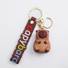 Дитячий силіконовий брелок Капібара 3×5 (см) для ключів, на сумку і рюкзак (рандом) HP-55-22BR