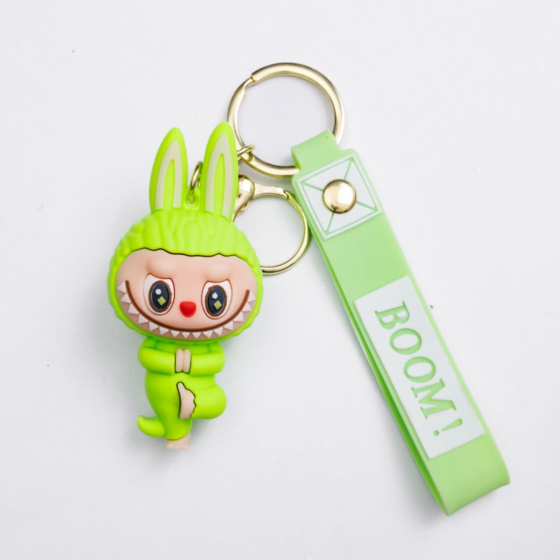 Дитячий брелок Beige Yoga 4×8 (см) для ключів, на сумку і рюкзак Салатовий HP-55-16GR