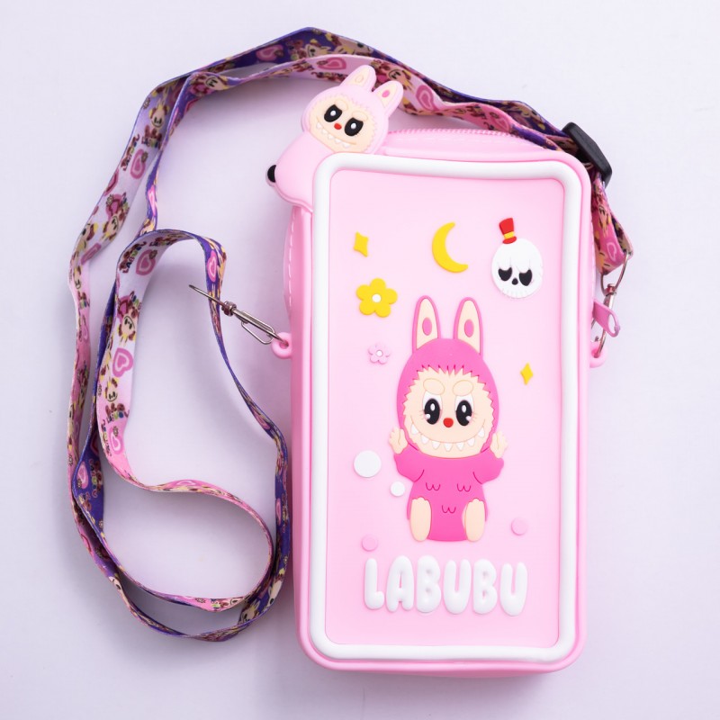 Дитяча силіконова сумочка-гаманець 17*10*3 см Рожевий HP-55-18P