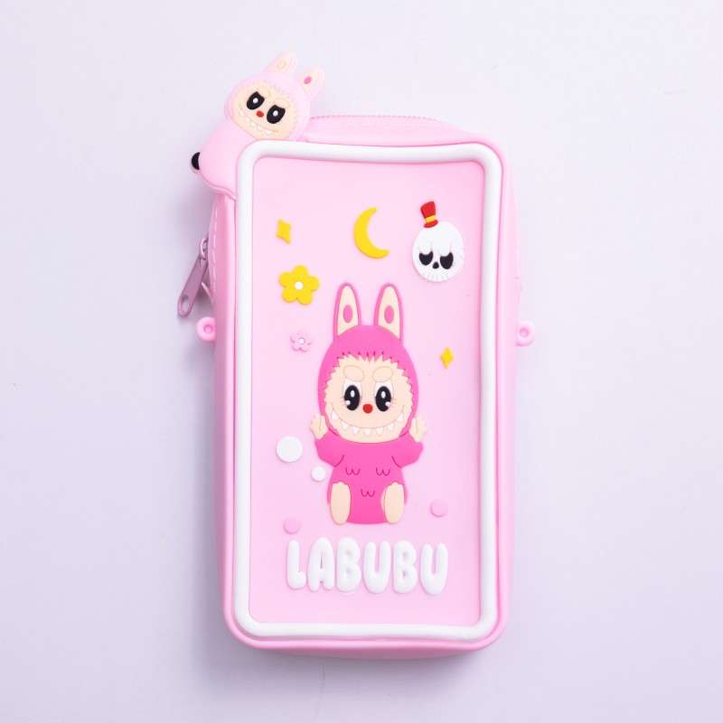 Дитяча силіконова сумочка-гаманець 17*10*3 см Рожевий HP-55-18P