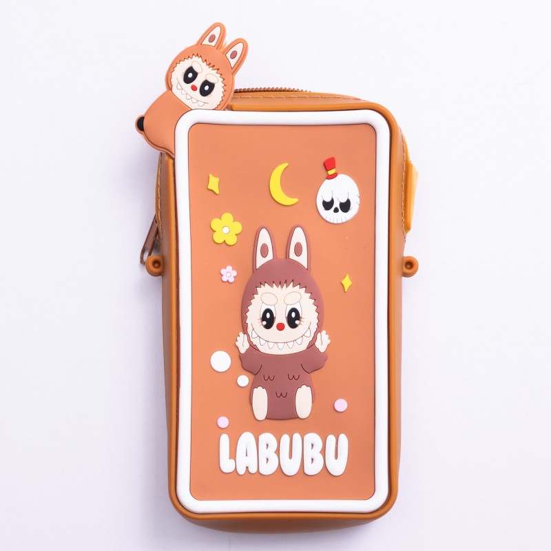 Дитяча силіконова сумочка-гаманець 17*10*3 см Коричневий HP-55-18BR