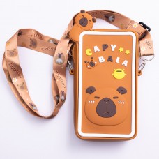Дитяча силіконова сумочка-гаманець 7*10*3 см Коричневий HP-55-17BR