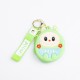Дитячий гаманець-брелок Лабубу 7,5×7×2,5 (см з ремінцем і карабіном Зелений HP-55-15GR