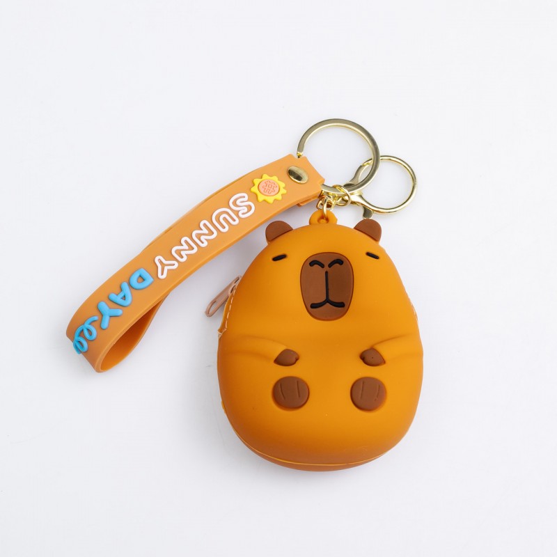 Дитяча силіконова сумочка-гаманець 8*6*4 см Коричневий HP-55-10BR