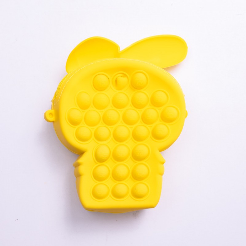 Дитяча силіконова сумочка-гаманець з поп-іт 15*10*3 см Жовтий HP-55-8Y