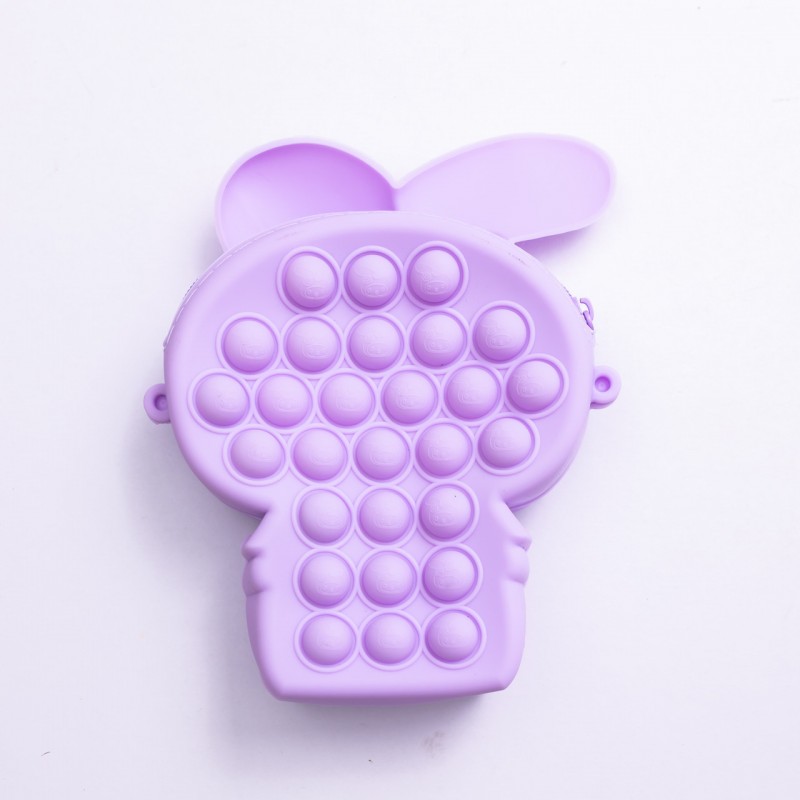 Дитяча силіконова сумочка-гаманець з поп-іт 15*10*3 см Фіолетовий HP-55-8V