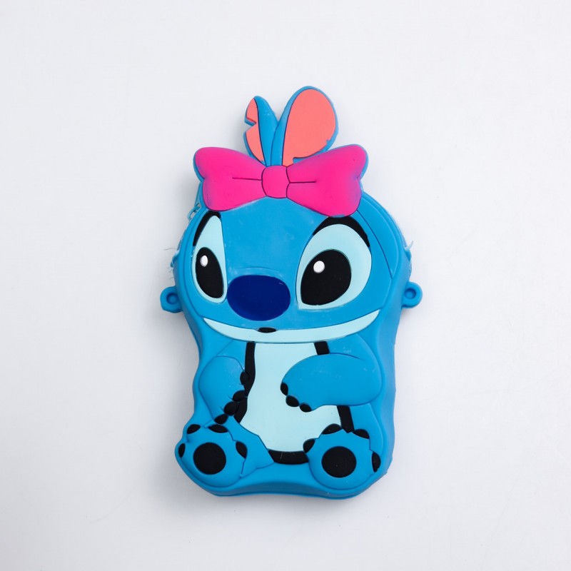 Дитяча силіконова сумка Стич 13×9×2.5 (см) через плече Синій HP-55-5BL