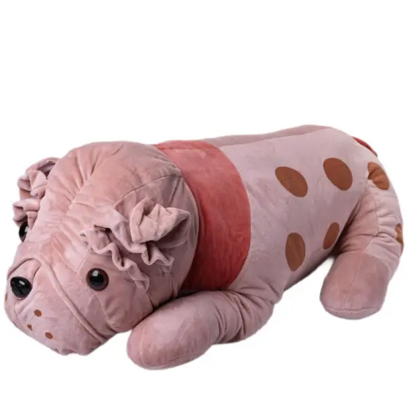 Іграшка-подушка з пледом усередині Собака 65 см рожевий 9527-40P