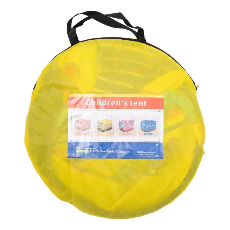 Дитячий ігровий намет «Шкільний автобус» 110×70×66 см намет для дітей Жовтий HP-S-5NDY