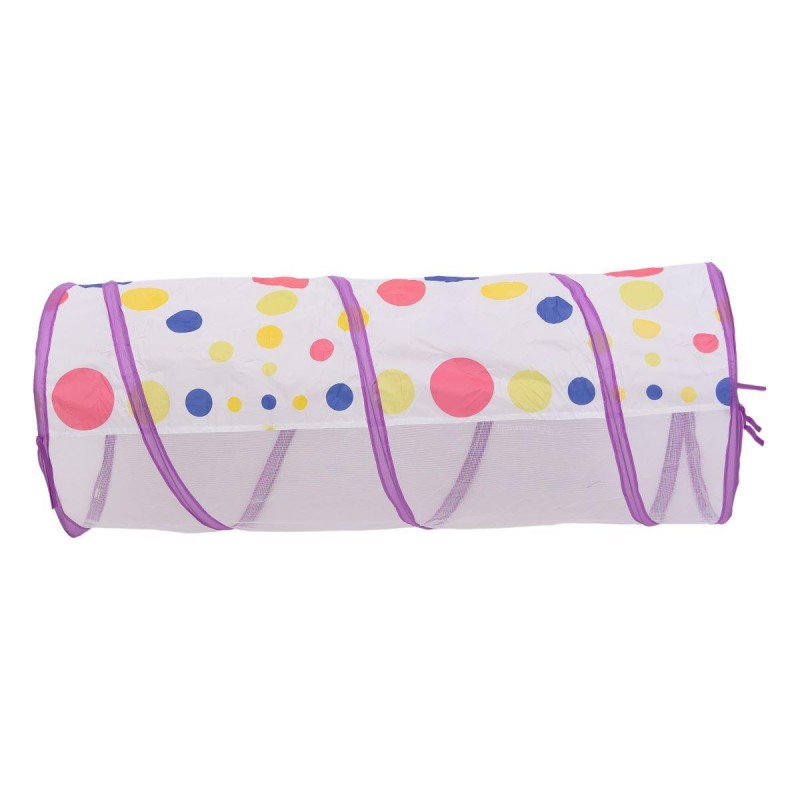 Намет дитячий 3 в 1 70×70×90 см ігровий намет з тунелем і басейном Фіолетовий HP-S-4NDV