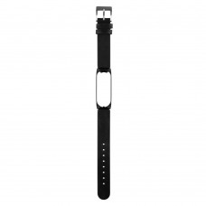 Ремінець для Xiaomi Mi Band 3 / 4 Leather Колір Чорний