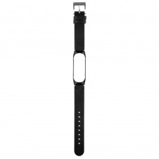 Ремінець для Xiaomi Mi Band 5 / 6 Leather Колір Чорний