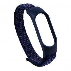 Ремінець для Xiaomi Mi Band 3 / 4 / 5 / 6 / 7 Nylon Колір Темно-синій