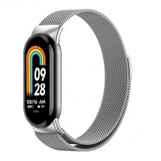 Ремінець для Xiaomi Mi Band 8/9/10 Milanese Loop Silver